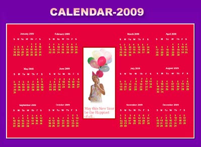new year calendar 2012